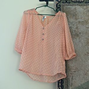 Pink polka dot shirt